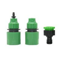 20pcs 4/7 8/11mm Garden Hose Quick Connector 1/4 3/8 Inch Hose Water Barb Connector With 1/2 3/4 Thread Watering Pipe Fitting