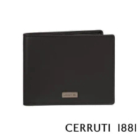 【Cerruti 1881】限量2折 義大利頂級小牛皮8卡皮夾 全新專櫃展示品(黑色 CEPU05431M)