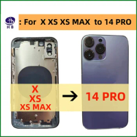 For iPhone X XS XSMAX ~ 14 Pro rear battery midframe replacement X case like 14 PRO XS to 14 PRO frame X XS MAX to Not original