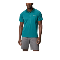 【Columbia 哥倫比亞】男款-防曬UPF50涼感快排短POLO衫-青藍色(UAE38280EB/JS)