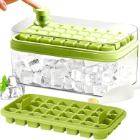 4PC Pressing Ice Cube Ice Cube Molds Ice Cream Molds Home Ice Box Ice Cube Model Easy To Take Off The Mold Freezing Magic Weapon