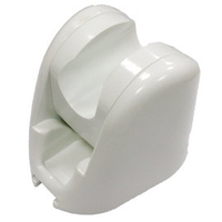 《魔特萊》免鑽孔專利10段可調角度掛座〈白〉蓮蓬頭掛勾只需沿用舊孔即可輕易安裝
