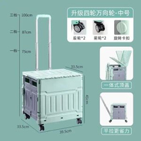 買餸小拉車推車家用手拉迷你行動式購物車露營野營摺疊箱
