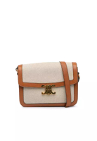 CELINE Pre-Loved Teen Canvas Triomphe Crossbody
