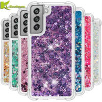 Glitter Liquid Quicksand Phone Case For Samsung Galaxy S21 Ultra S20 FE S8 S9 S10 Plus S7 Edge Note 20 Ultra 9 10 Cover Case