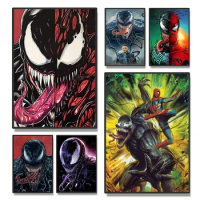 Marvel Venom Spider-Man Avengers Movie Characters Prints Poster Canvas Painting Modern Wall Art for Living Room Home Decor