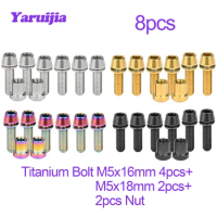 Yaruijia Titanium Bolt M5x16 18mm Allen key Complete Titanium Bolts Hardware Upgrade Kit for 3T ARX LTD Stem