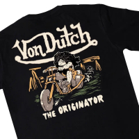 Von Dutch Tshirt 0747 Black T-shirt Kaos T-shirt baju distro kain katun combed 24s tebal lembut adem