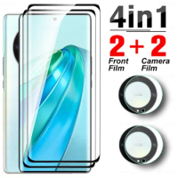 4-in-1 Curved Protective Glass For Honor X9a Tempered Glass Protection Film HonorX9a Honer X9 A X 9a 5G Camera Screen Protector