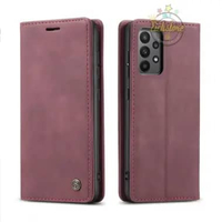 Casing untuk Hp Samsung A52 Super Wallet Pro Case PE Leather Full 360 Degree TPU Waterproof Red