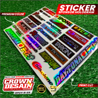 STIKER RACING PACK STIKER SPONSOR HOLOGRAM STIKER HELM MOTOR BALAP RACING PRINTCUT - SPUV