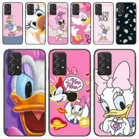 Daisy Duck Cute Anime Phone Case For Samsung Galaxy A13 A52 A53 A73 A32 A51 A22 A12 A20e A50 A21 A72 A70 S 4G 5G TPU Soft Cover