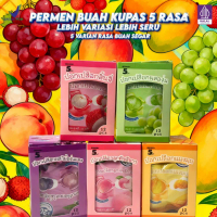 Lechee Permen Jelly Gummy 5 Rasa Maggo Grape Peach Anggur Hijau Lychee Tekstur Kenyal Rasa Buah Sega