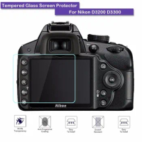 9H Tempered Glass LCD Screen Protector Shield Real Glass Film for Nikon D3200 D3300 D3400 Camera Accessories