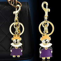 European and American Creative Oil Drop Cartoon Character Pendant Keychain Fashion Crown Bear Cartoo