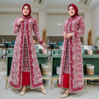 gamis shangrilla/exclusif /gamis tile bordir premium/gamis pesta mewah/gamis tile outer