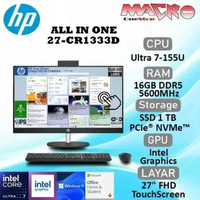 HP AIO 27-CR1333D Intel Core Ultra 7-155U 16GB (1x16GB) SSD 1TB Intel Graphics 27" FHD TouchScreen W