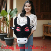 Bantengan Boneka Bantal Kepala Berot Warna Pink Cocok Buat Koleksi