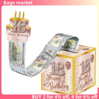Bags market New 16th/18th Birthday Pull-Out Money Gift Box Surprise Party with Card Money Roll Gift 