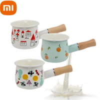 Xiaomi Milk Pot With Wooden Handle Gas Stove Induction Cooker Saucepan Baby Breakfast Milk Coffee Cooking Pot Ceramic Cookware