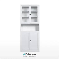 Dekoruma LUGA Kabinet Besi 2 Pintu dan 2 Pintu Kaca / Lemari Dapur Pintu Kaca / Lemari Besi dan Kaca