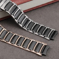 Ceramic Strap for Huawei Smart Watch GT 3/watch 2pro/Samsung Luxury Watch Band 22mm 20mm Stainless Steel Bracelet Accessories