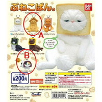 BANDAI 趣味 頭套貓 麵包篇 吐司貓 臭臉貓 貓咪  扭蛋 轉蛋 大全套共6款 日版