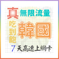 【AOTEX 奧特克斯】7天韓國上網卡真無限高速流量吃到飽(手機卡SIM卡網路卡預付卡)