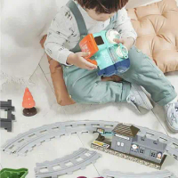 Toy Train Set Christmas Classic Toy Train Set With Cargo Cars Train Tracks Sound Set Diy Railway Tracks Educational Puzzle Play
