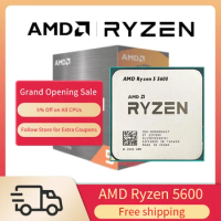 New AMD Ryzen 5 5600 R5 5600 3.5GHz 6 Core 12 Thread 65W CPU Processor 7NM L3=32M Socket AMD AM4 Gaming processador