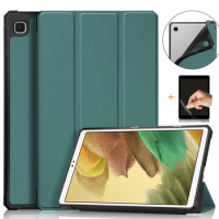 Funda tablet For Samsung Galaxy Tab A7 lite SM-T220 SM-T225 Silicone Cover For Tab a7 lite Case 2021 Tablet Tri-Fold Case+film