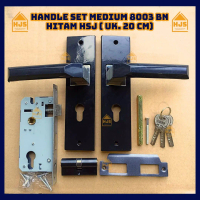 Handle set Pintu Tanggung / Medium 20cm handle pintu Kotak HSJ 8003 BN / handle pintu minimalis / ga