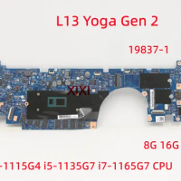19837-1 For Lenovo L13 Yoga Gen 2 Laptop Motherboard With i3-1115G4 i5-1135G7 i7-1165G7 CPU 16G RAM 5B20Z48274 100% test ok