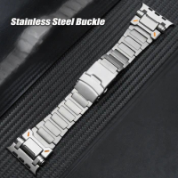 Titanium Luxury Correa Strap for Apple Watch Ultra 2 49mm 45mm 44mm 42 Metal Bracelet for Iwatch Series 9 8 7 6 5 4 Se Link Band