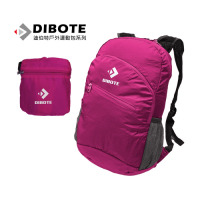 迪伯特DIBOTE 輕便透氣折疊攻頂背包/登山包/短程登山背包/攻頂包-15L(玫紅)