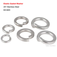 GB93 Elastic Gasket 201 Stainless Steel Spring Split Lock Washer M3 M4 M5 M6 M8 M10 M12 M14 M16 M18 M20