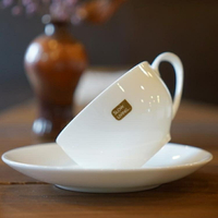骨瓷杯 骨瓷咖啡杯碟套裝 典雅簡約咖啡器具歐式下午茶杯子配咖啡勺 開發票免運