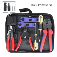 LY-2546B Multi-tool Kit Photovoltaic Crimping Pliers 2.5/4/6mm² Connectors Group Solar Stripper Plier Multi-Contact 4 Tool Set
