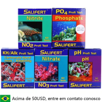 Salifert Seawater Tester Coral Cylinder Water Quality Test CA MG KH NO3 PO4 NO2 PH K SR B English Ma