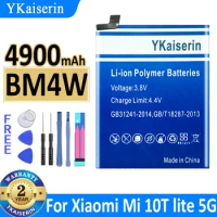 YKaiserin Replacement Battery BM4W BN53 For Xiaomi Redmi note 9 Pro note9 Pro 5G batterij batterie