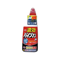 【日本獅王LION】濃縮型1.6倍強力分解防堵除臭廚房衛浴馬桶排水管道疏通凝膠清潔劑450ml/紅瓶(浴室流理臺)