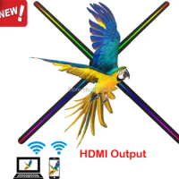 2020 latest HDMI unique dseelab 3d hologram fan advertising led fan display