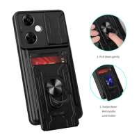 Card slot Camera protect case for OnePlus Nord CE 3 Ce3 Lite Nord N30 N20 One Plus 10T 5G Ace Pro Armor Hybrid Ring Back Cover
