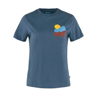 ├登山樂┤瑞典 Fjallraven Nature T-shirt 有機棉T恤 女 FR84787-534靛藍