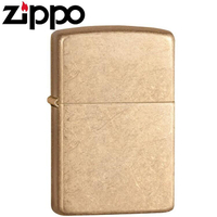 Zippo 防風打火機 厚殼-花砂鍍金色 28496