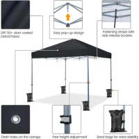 Gazebo gazebo 12x12 Pop Up Easy Set-up Tent, Portable Outdoor Instant Tent, Heavy Duty Commercial Gazebo Canopy