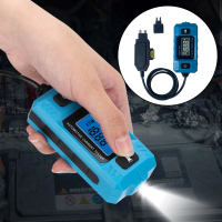 High-Precision Automotive Circuit Fault Tester with Blue Backlit LCD & Front