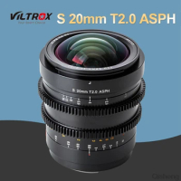 Viltrox 20mm T2.0 Cine Lens Full Frame Manual Focus Wide-angle MF Lens for Sony E mount Lumix Panasonic L Mount Camera Lens