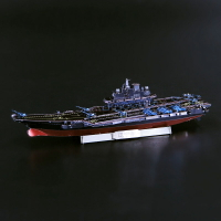 拼酷 金屬3D立體拼圖免膠DIY拼裝模型 遼寧號航空母艦彩色版