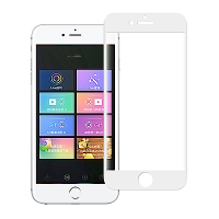 NISDA iPhone 6 plus / i6s plus 滿版3D電鍍精雕玻璃貼-白